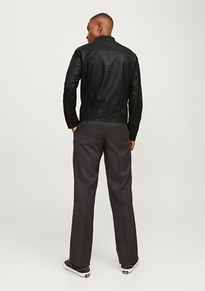 JACK&JONES JJEWARNER - 12182461 Erkek Siyah Dik Yaka Ceket