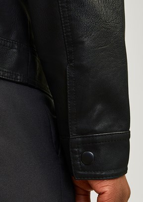 JACK&JONES JJEWARNER - 12182461 Erkek Siyah Dik Yaka Ceket
