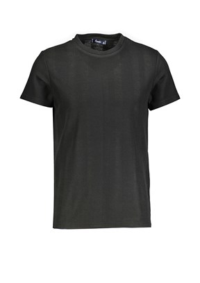 Cazador Siyah Erkek Bisiklet Yaka T-Shirt