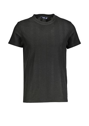 CAZADOR CAZ 4177 - 24YCEEO04177 Erkek Siyah Bisiklet Yaka T-Shirt