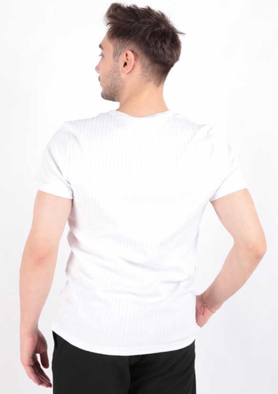 CAZADOR CAZ 4270 - 24YCEEO04270 Erkek Beyaz Basic T-Shirt