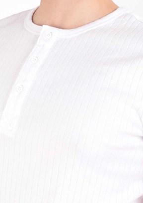 CAZADOR CAZ 4270 - 24YCEEO04270 Erkek Beyaz Basic T-Shirt