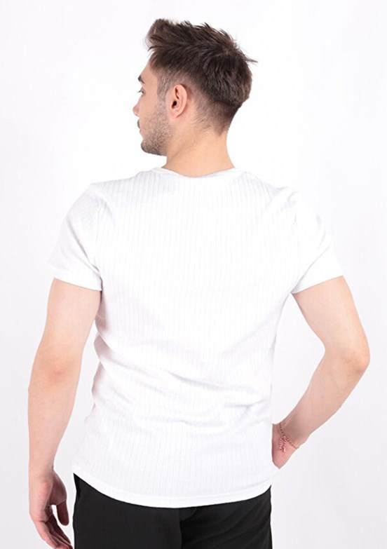 CAZADOR CAZ 4270 - 24YCEEO04270 Erkek Beyaz Basic T-Shirt