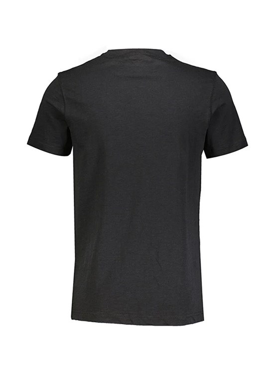 Cazador Siyah Erkek Bisiklet Yaka T-Shirt