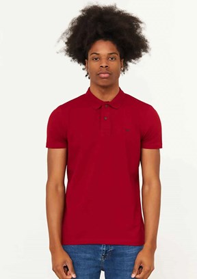 Cazador Bordo Erkek Polo Yaka T-Shirt