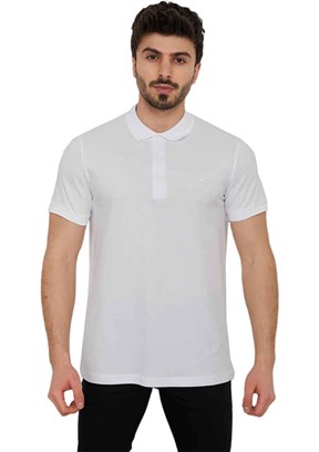 Cazador Beyaz Erkek Polo Yaka T-Shirt