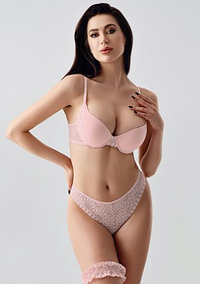 NEW BRA - 3341550000 Kadın Pudra Destekli Sütyen Külot Takım