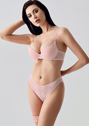 NEW BRA - 3341550000 Kadın Pudra Destekli Sütyen Külot Takım