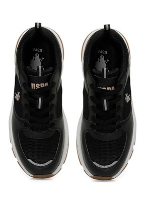 US POLO 4M Sorley 4Fx - A10150228412010 Kadın Siyah Sneaker Ayakkabı