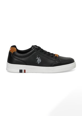 US POLO ASSN - 4M NOAH 4FX Erkek Siyah Sneaker Ayakkabı