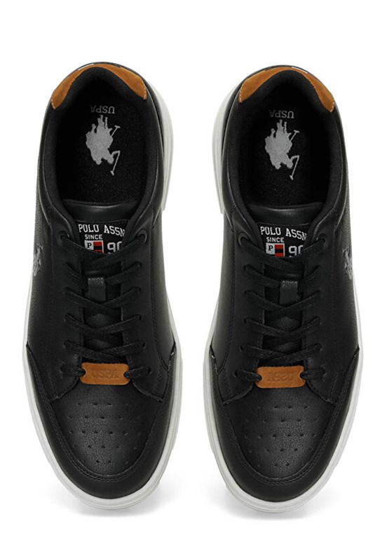 US POLO ASSN - 4M NOAH 4FX Erkek Siyah Sneaker Ayakkabı