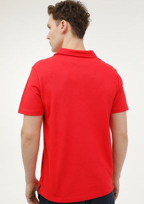 LUMBERJACK - 4M M-CT953 BASIC P.T-SH 4FX Erkek Kırmızı Polo Yaka T-Shirt