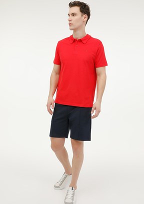 LUMBERJACK - 4M M-CT953 BASIC P.T-SH 4FX Erkek Kırmızı Polo Yaka T-Shirt
