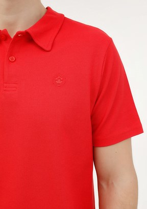 LUMBERJACK - 4M M-CT953 BASIC P.T-SH 4FX Erkek Kırmızı Polo Yaka T-Shirt