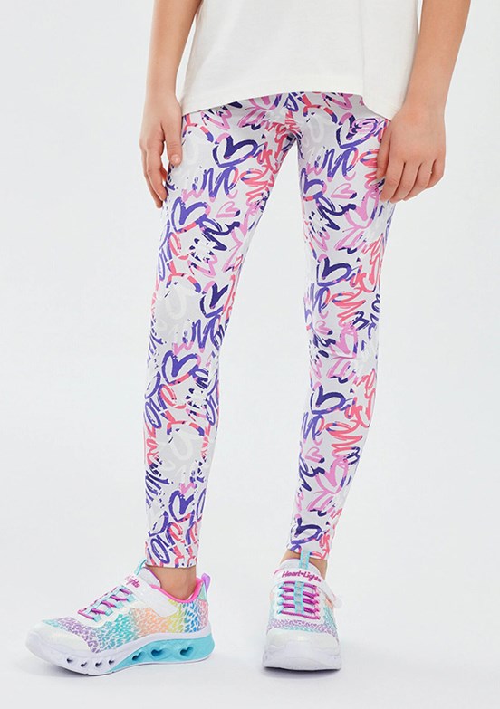 Skechers Beyaz Kız Çocuk Legging G Ankle Uzun Tayt