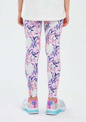 Skechers Beyaz Kız Çocuk Legging G Ankle Uzun Tayt