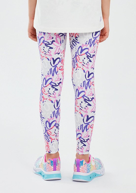 Skechers Beyaz Kız Çocuk Legging G Ankle Uzun Tayt