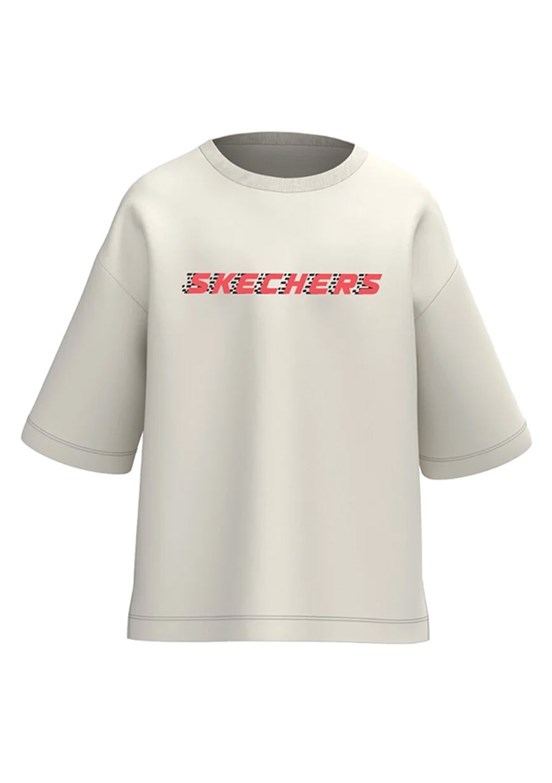 Skechers Beyaz Erkek Çocuk Baskılı T-Shirt