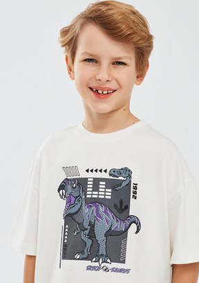 Skechers Beyaz Erkek Çocuk Baskılı T-Shirt