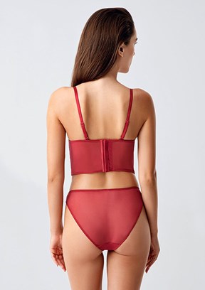 New Bra Bordo Kadın Çift Destekli Sütyen Takımı