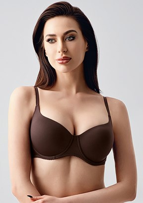 NEW BRA - 3371100000 Kadın Kahverengi Desteksiz Big Size Sütyen