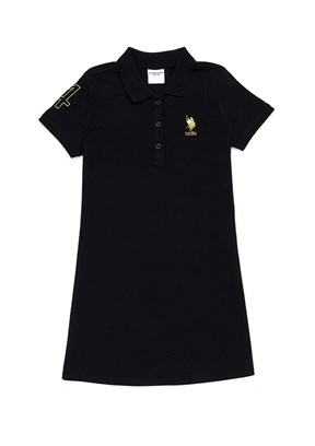 U.S. Polo Assn Siyah Kız Çocuk Standart Elbise