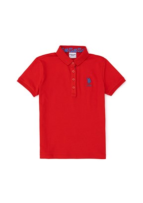 US POLO ASSN Kırmızı Kız Çocuk Basic T-Shirt