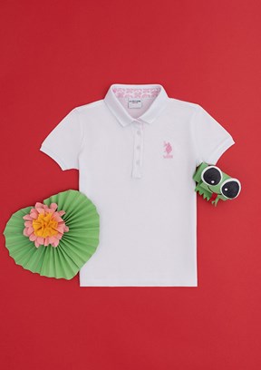 U.S. Polo Assn Beyaz Kız Çocuk Basic T-Shirt