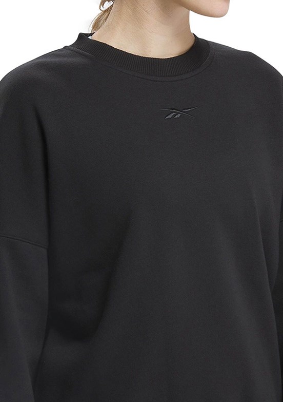 Reebok Siyah Kadın Kapüşonsuz Sweatshirt