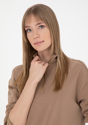 PİERRE CARDİN Beyaz Kadın Cropped Sweatshirt