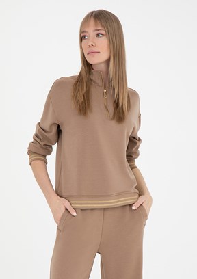 PİERRE CARDİN Beyaz Kadın Cropped Sweatshirt