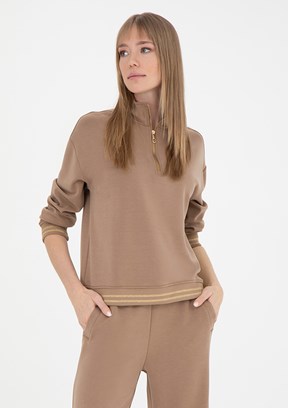 PİERRE CARDİN Kadın Beyaz Cropped Sweatshirt
