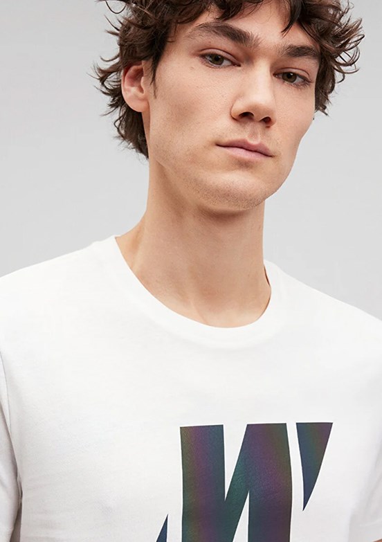 Mavi Erkek Baskılı T-Shirt