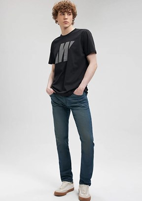 Mavi Erkek Baskılı T-Shirt