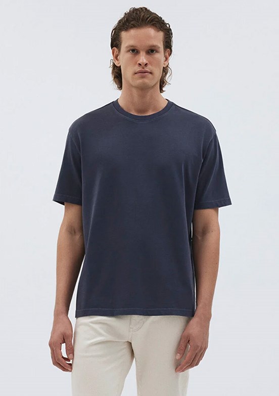 Mavi Lacivert Erkek Basic T-Shirt
