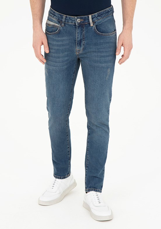 Pierre Cardin Mavi Erkek Slim Jean Pantolon
