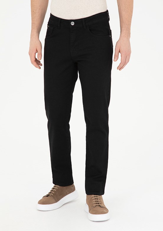 PİERRE CARDİN Siyah Erkek Straight Jean Pantolon