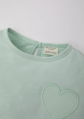 Defacto Yeşil Kız Bebek Basic T-Shirt