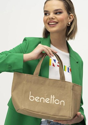 Benetton Sarı Kadın El Çantası