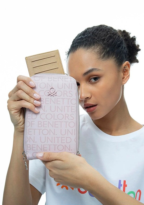 BENETTON Pembe Kadın Suni Deri Cüzdan