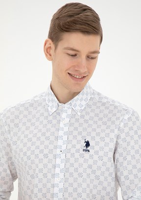 U.S. Polo Assn Lacivert Erkek Uzun Kol Gömlek