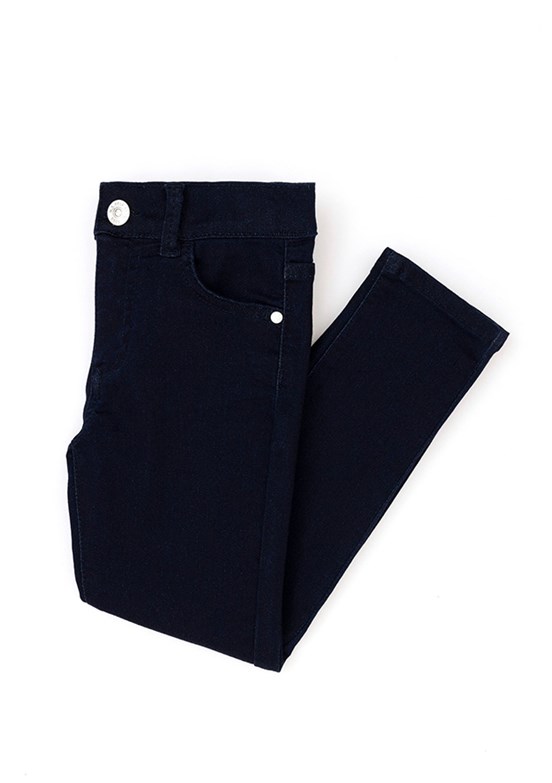 US POLO ASSN - Kız Çocuk Mavi Oversize Jean Pantolon