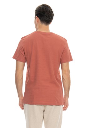 Johnny Joe Pembe Erkek Bisiklet Yaka T-Shirt