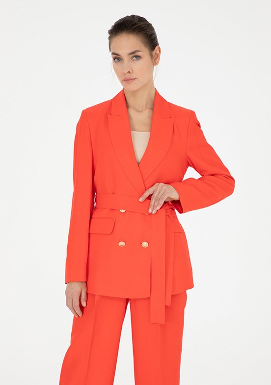 Pierre Cardin Kırmızı Kadın Regular Ceket