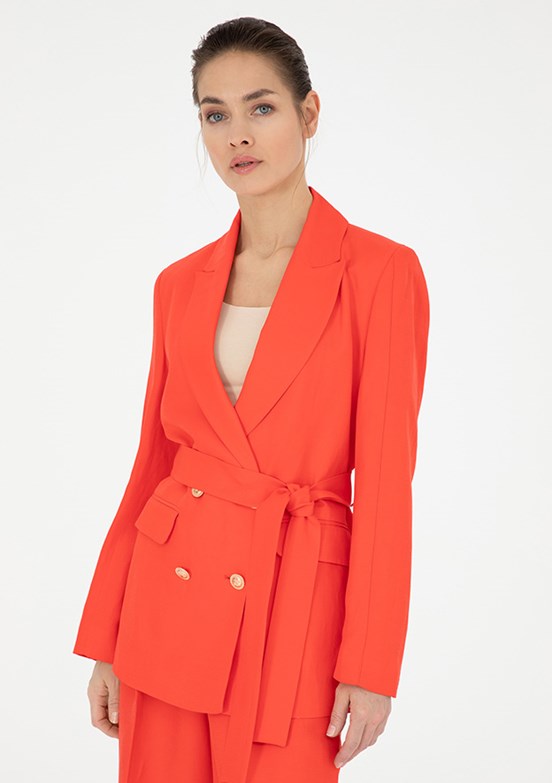 Pierre Cardin Kırmızı Kadın Regular Ceket
