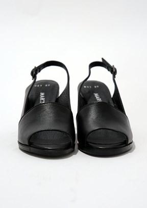 Marine Shoes Siyah Kadın Dolgu Topuk Ayakkabı