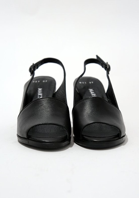 Marine Shoes Siyah Kadın Dolgu Topuk Ayakkabı