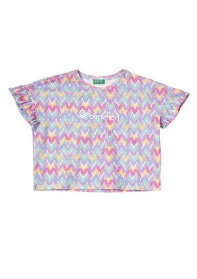 Benetton Çok Renkli Kız Çocuk Basic T-Shirt