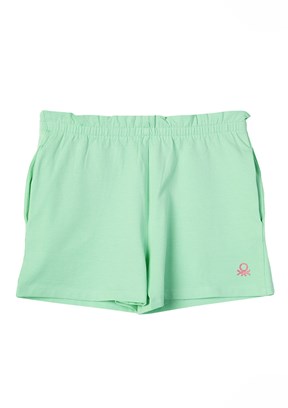 Benetton Yeşil Kız Çocuk Basic Şort