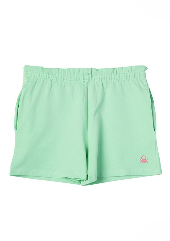 Benetton Yeşil Kız Çocuk Basic Şort